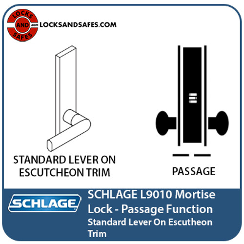 Schlage L9050 - Heavy Duty Mortise Lockset - Office Funtion