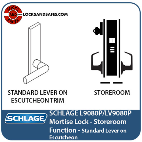 Schlage L 9080 Mortise Lock | Schlage Storeroom Lock