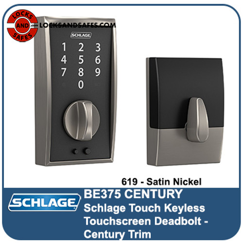 Schlage BE 375-CEN | Schlage Touch Deadbolt