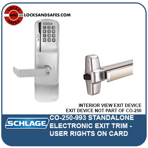 Schlage CO-250-993 - Exit TRim | User Rights on Card