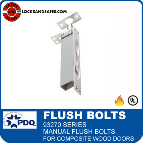 PDQ 93270 Series Manual Flush Bolts For Composite Wood Doors