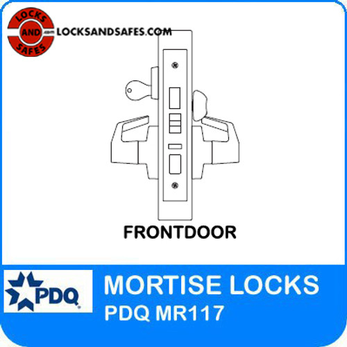 Grade 1 Single Cylinder Front Door Mortise Locks | PDQ MR117 Mortise Locks | Commercial Door Locks | Door Security | F Sectional Trim