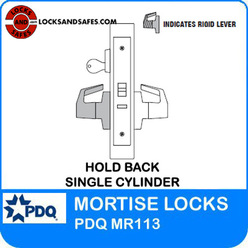 Grade 1 Hold Back Single Cylinder Mortise Locks | Schlage L9076 Mortise Locks | PDQ MR113 | Schlage Mortise Locks |  J Escutcheon Trim