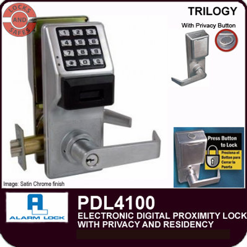 Alarm Lock Trilogy Electronic Digital Proximity Locks with Privacy and Residency | Alarm Lock PDL4100 | Alarm Lock PDL4100IC