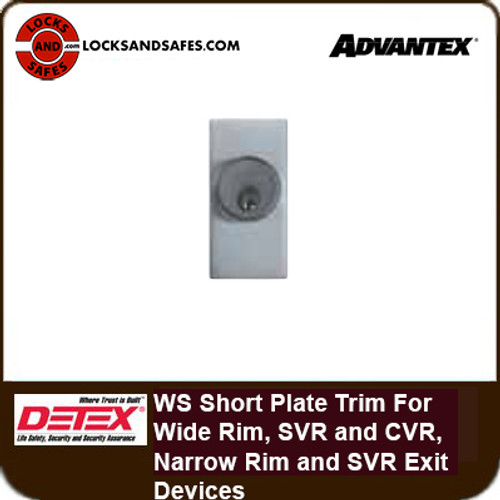 Detex WS Short Plate Exit Trim | Advantex WS Short Plate Exit Trim