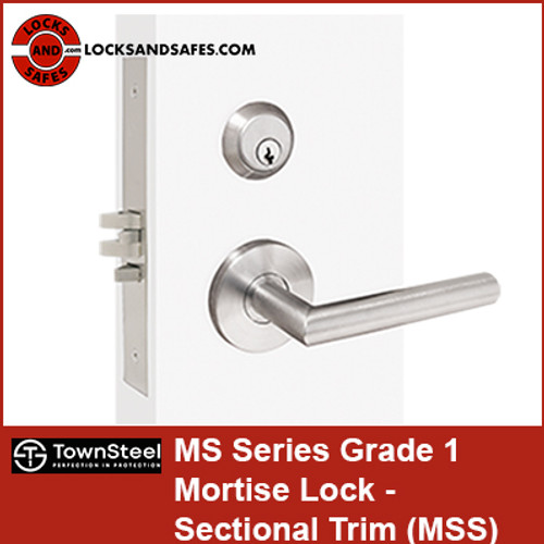 Townsteel MSS Mortise Lock - Sectional Trim | TS MSS-R | TS MSS-L