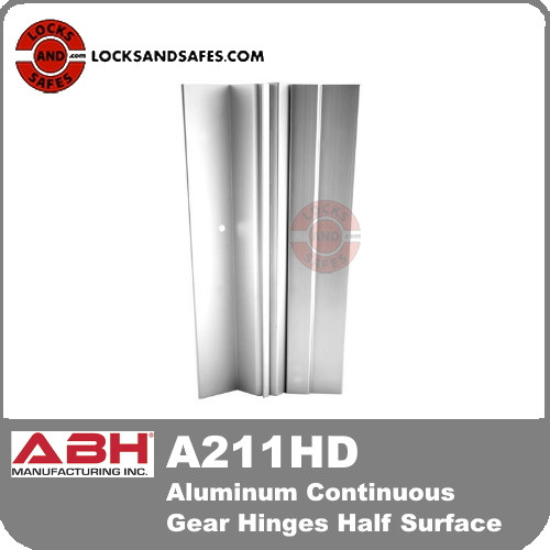 ABH A211 HD Aluminum Continuous Gear Hinges Half Surface