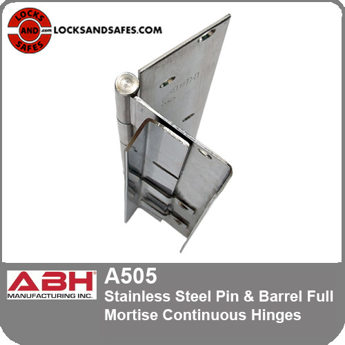 ABH A505 Stainless Steel Pin & Barrel Continuous Hinges Full Mortise