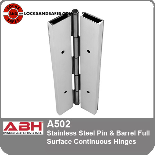ABH A502 Stainless Steel Pin & Barrel Full Surface Continuous Hinges