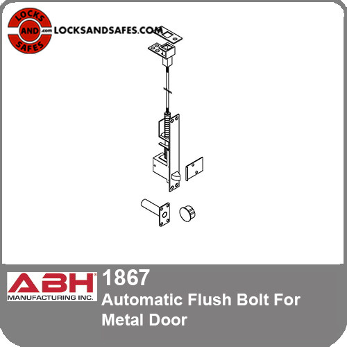 ABH 1867 Automatic Top Flush Bolt with Bottom Fire Bolt For Metal Doors