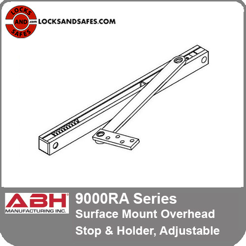 ABH 9000RA Series Surface Mount Overhead Holder & Stop, Adjustable