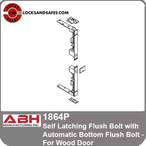 ABH 1864P Self Latching Flush Bolt with Automatic Bottom Flush Bolt For Wood Door