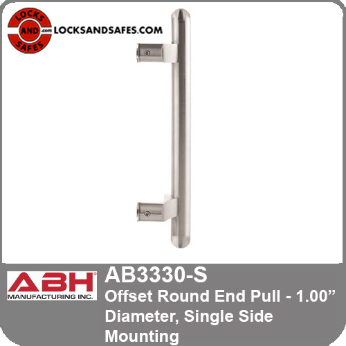 ABH AB3330-S Offset Round End Pull - 1.00” Diameter | ABH AB3330