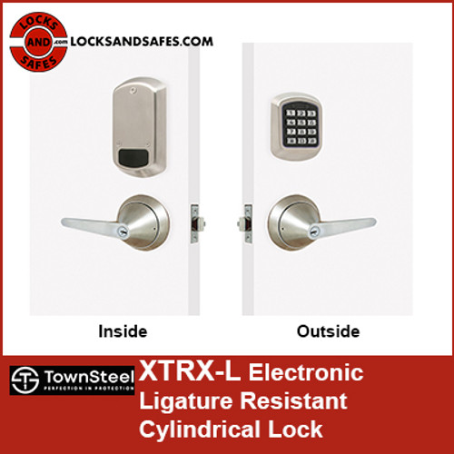 Townsteel XTRX-L | Grade 1 Electronic Ligature Resistant Cylindrical Lock with Lever