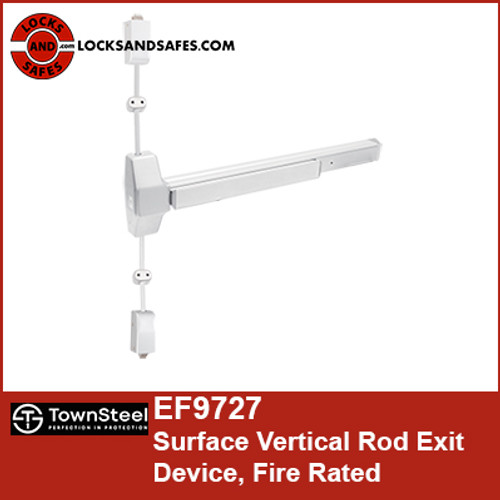 Townsteel EF9727 Surface Vertical Rod Exit Device, Fire Rated