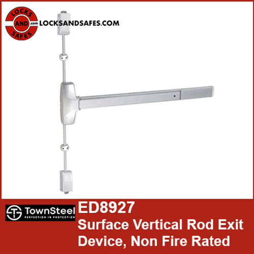 Townsteel ED8927 Surface Vertical Rod Exit Device, Non Fire Rated