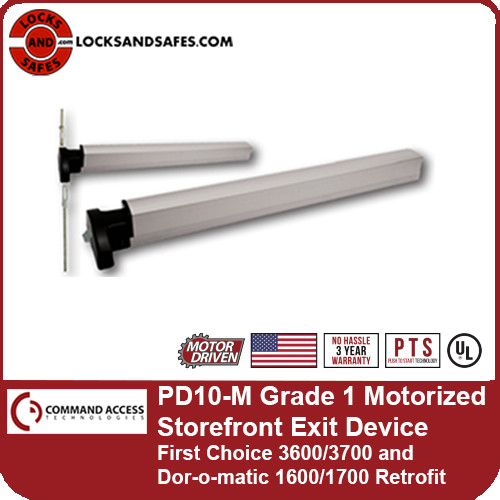 Command Access PD10-M Motorized Storefront Exit Device | First Choice 3600/3700 and Dor-o-matic 1600/1700 Retrofit