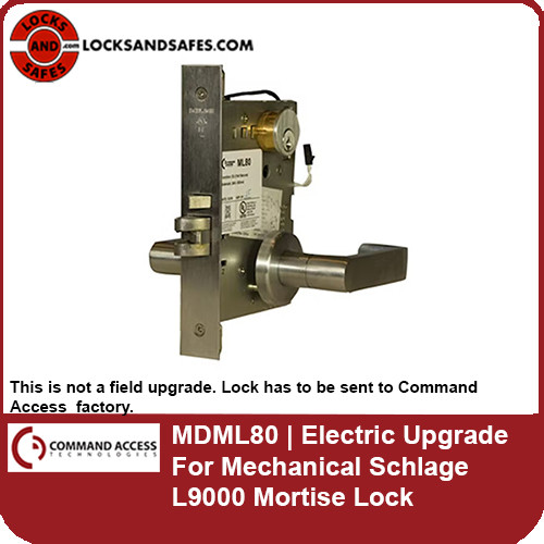 Command Access MDML80 | Electric Upgrade For Mechanical Schlage L9000 Series Mortise Lock