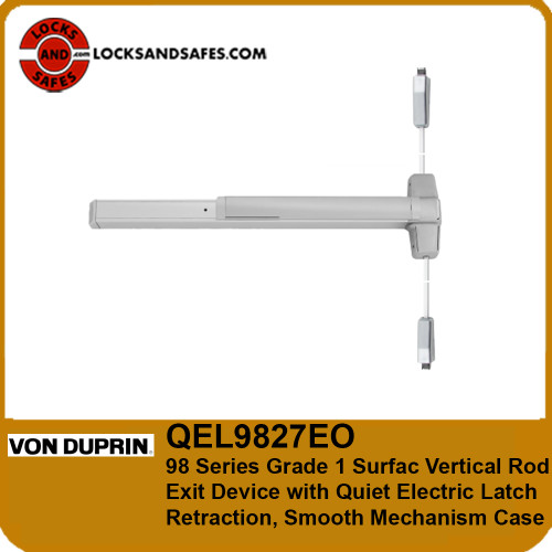 Von Duprin QEL9827 Surface Vertical Rod with Quiet Electric Latch Retraction | Von Duprin QEL9827EO SVR with QEL