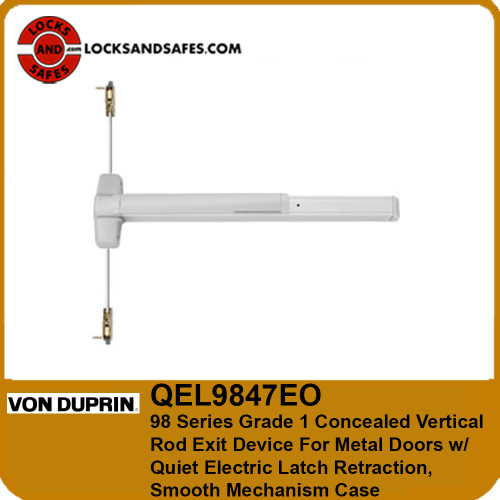 Von Duprin QEL9847EO Concealed Vertical Rod Device Quiet Electric Latch Retraction | Von Duprin QEL9847 CVR