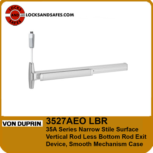 Von Duprin 3527 LBR | Narrow Stile Surface Vertical Rod Less Bottom Rod Exit Device