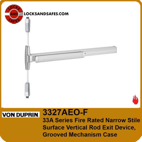 Von Duprin 3327-F Fire Rated Narrow Stile Surface Vertical Rod Exit Device