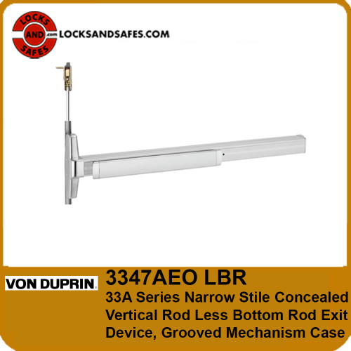 Von Duprin 3347 Narrow Stile Concealed Vertical Rod Less Bottom Rod Exit Device | Von Duprin 3347A CVR LBR