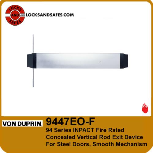 Von Duprin 9447EO-F | 94 Series INPACT Fire Rated Concealed Vertical Rod Exit Device For Steel Doors
