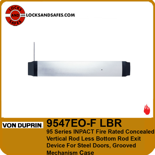 Von Duprin 9547EO-F LBR | 94 Series INPACT Fire Rated Concealed Vertical Rod Less Bottom Rod Exit Device For Steel Doors