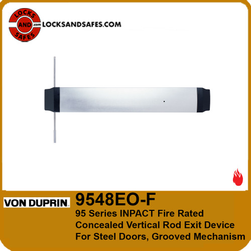 Von Duprin 9548EO-F | 95 Series INPACT Fire Rated Concealed Vertical Rod Exit Device For Steel Doors