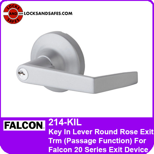 Falcon 214-KIL Key In Lever Round Rose Exit Trim | Entrance Function | For Falcon 20 Series Exit Devices