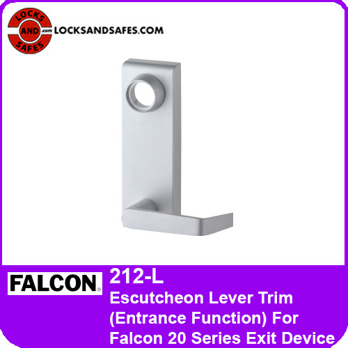 Falcon 212-L Escutcheon Lever Exit Trim | Entrance Function | For Falcon 20 Series Exit Devices