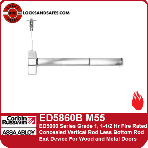 Corbin Russwin ED5860B M55 | 5860 Fire Concealed Vertical Rod Less Bottom Rod Exit Device