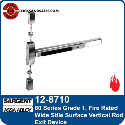 Sargent 8710 | 80 Series Fire Rated Surface Vertical Rod Exit Device