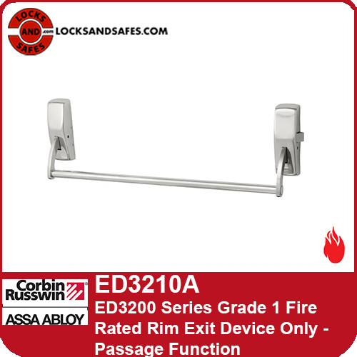 Corbin Russwin ED3210A | ED3200 Series Grade 1, Fire Rated, Rim Exit Device Only, Passage Function