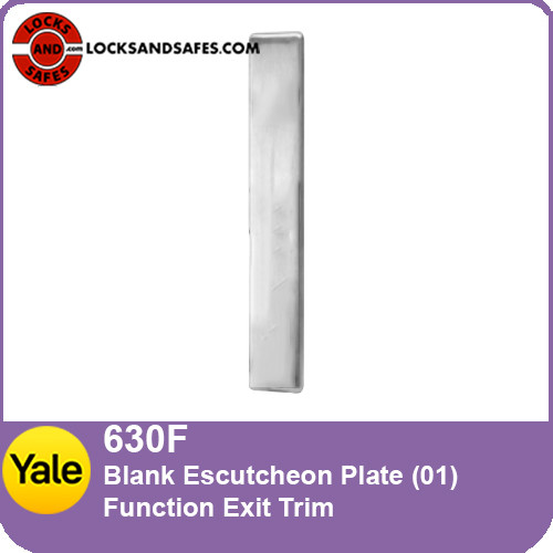 Yale 630F Blank Escutcheon Plate (01) Function Exit Trim | For 1500 Rim, SVR, CVR and Mortise Exit Devices