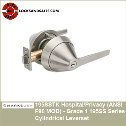 Marks USA 195SSTK Hospital/Privacy Function Ligature Resistant Cylindrical Lock