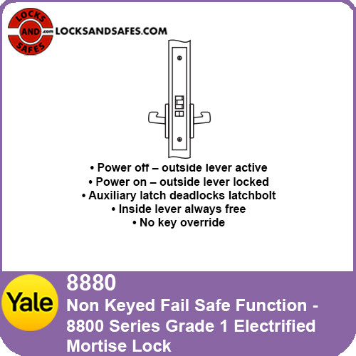 Yale 8880 Non Keyed Fail Safe Mortise Lock