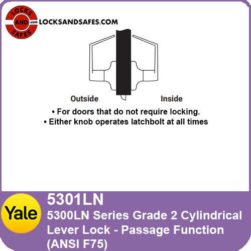 Yale 5301LN Passage or Closet Cylindrical Lock | Yale 5301