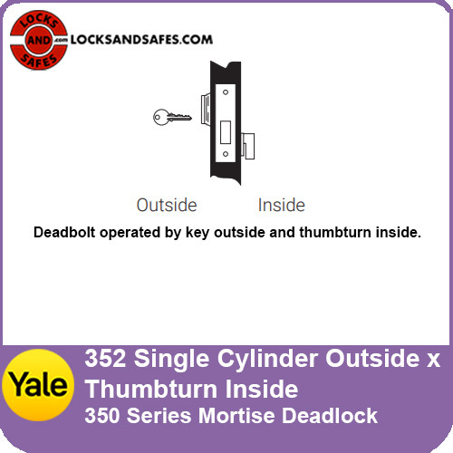 Yale 352 Single Cylinder x Thumbturn Mortise Deadlock