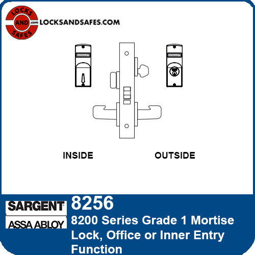 Sargent 8256 Office Mortise Lock | Sargent Inner Entry Lock