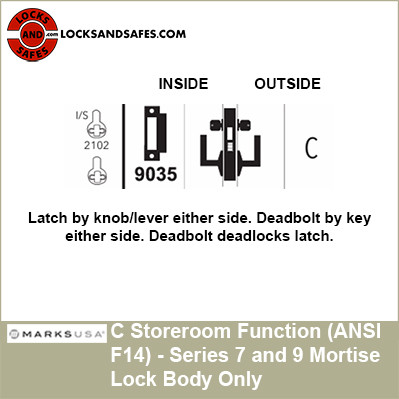 Marks Storeroom Function Mortise Lock Body