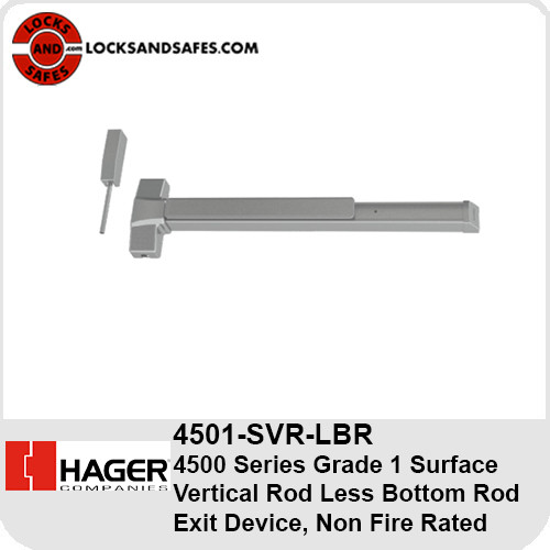 Hager 4501 SVR LBR | Hager 4500 Surface Vertical Rod Less Bottom Rod Exit Device