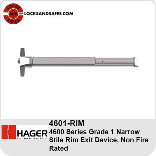 Hager 4601 Rim | Hager 4600 Narrow Stile Rim Exit Device
