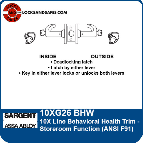 Sargent 10XG26 BHW Storeroom Function