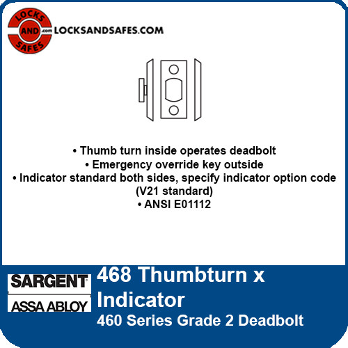 Sargent 468 Thumbturn x Indicator Deadbolt