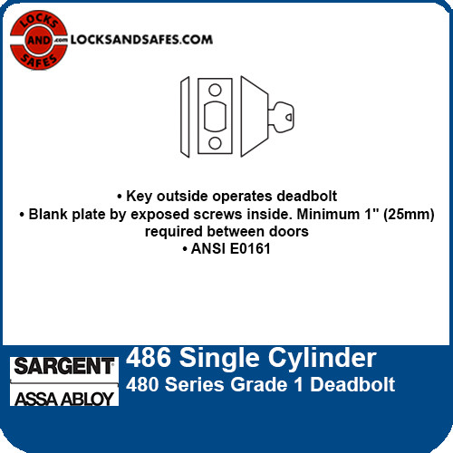 Sargent 486 Single Cylinder Deadbolt