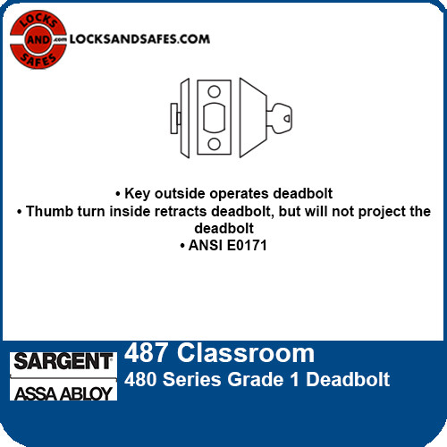 Sargent 487 Classroom Deadbolt