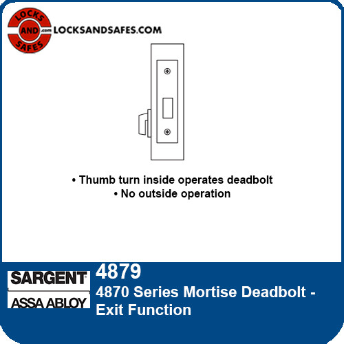 Sargent 4879 Exit Mortise Deadbolt