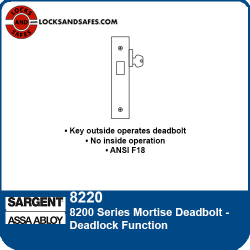 Sargent 8220 Deadlock Mortise Deadbolt